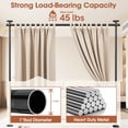 thumbnail image 2 of SUNALLY Room Dividers Curtain Rod No Drilling, 4-10ft(H) 28-70inch(W) Adjustable Room Separator for Space Partition, Heavy Duty Floor to Ceiling Tension Rod, Black, 2 of 7