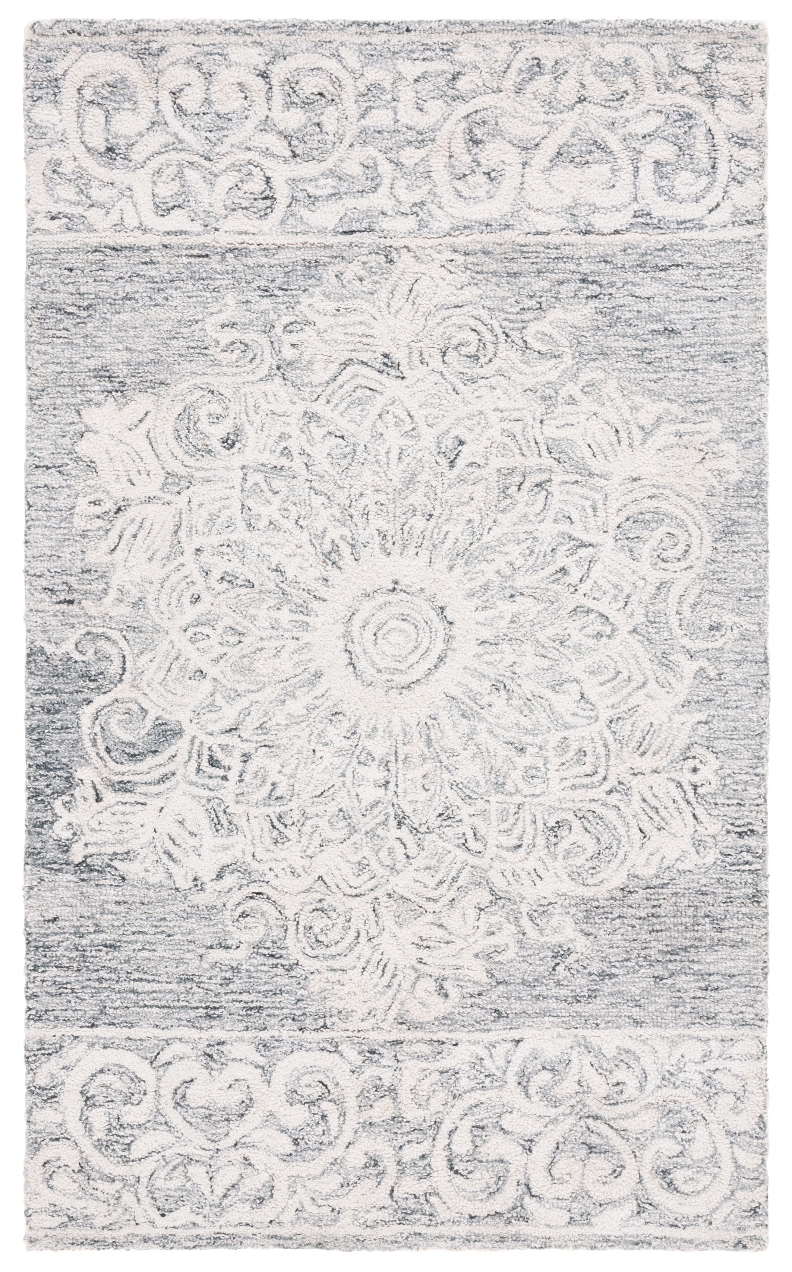 SAFAVIEH Abstract Ruadhan Oriental Area Rug, Ivory/Light Gray, 4' x 6'