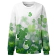 thumbnail image 4 of Leesechin Womens Tops St. Patrick's Day Printed Long Sleeve Blouse Round Neck Pullover Sweatershirt, 4 of 5