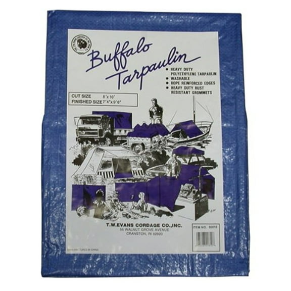 T.W. Evans Cordage 02025 20 ft. x 25 ft. Buffalo Poly Tarpaulin in Blue
