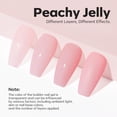 thumbnail image 2 of modelones Builder Nail Gel, 8-in-One Jelly Pink Builder, Peachy Pink Rubber Base Gel Polish, LED Lamp Cured Nude Color Base Hardener, Apex Building Strengthener Extension for Girls Home DIY Salon, 2 of 9