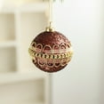 thumbnail image 6 of Steadlien Brown Foam Christmas Ornaments Set of 12 Coffee Themed Glitter Hanging Balls with Adhesive Powder for Xmas Tree Decorations Holiday Party Festive Decor, 6 of 6