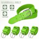 thumbnail image 5 of Cinturón de béisbol Uxcell de cuero PU, cinturón de uniforme de béisbol elástico ajustable para adultos en verde fluorescente, 5 of 7