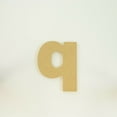 thumbnail image 1 of Package of 1, 6 Inch X 1/2" Thickness MDF Letter "q" in The Arial Font | Thick | Lower Case for Art & Craft Project, Made in USA, 1 of 1