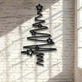 thumbnail image 3 of Metal Wall-Mount Christmas Tree Art, Elegant Outdoor & Indoor Holiday Decoration with Star, Weather-Resistant Metal Xmas Tree Wall Sculpture, Christmas Wall Decor(Black), 3 of 6