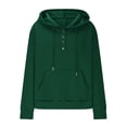 thumbnail image 6 of Hoodies for Women Oversized Button down Pullover Long Sleeve Sweatshirt Texture Soild Color Sweater Fall Winter Clothes with Pocket, 6 of 6