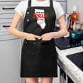 thumbnail image 2 of 2 Pack Adjustable Bib Apron with Front Pocket - Stylish Black Apron Featuring Red & White Map Outline Design with " Check Your ZORAH at " Text - Perfect for Cooking & Chef Use for Men & Women, 2 of 6