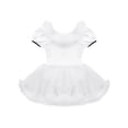 thumbnail image 4 of DPOIS Kids Girls Princess Dancewear Figure Ice Skating Leotard Dress Christmas White 12, 4 of 7