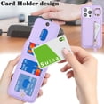 thumbnail image 3 of iPhone 13 pro case with Card Holder, iPhone 13 pro Phone Case Wallet for Women magsafe Compatible Wallet Detachable 2-in-1 for Men-Purple, 3 of 12