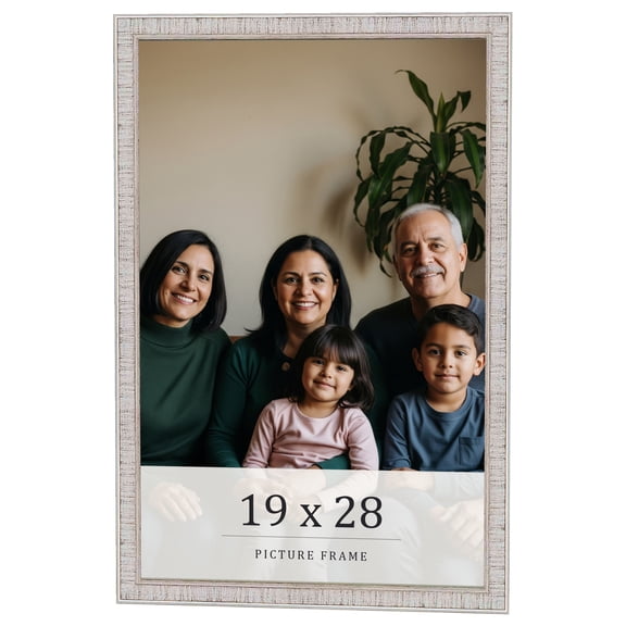 19x28 Frame White Real Wood Picture Frame Width 0.75 inches | Interior Frame Depth 0.5 inches |
