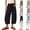 #03 Black, variant on Linen Pants for Women Loose Fit Drawstring High Waisted Flowy Wide Leg Palazzo Pants Baggy Beach Trousers with Pockets,S,#03 Mint Green