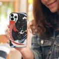 thumbnail image 3 of COMIO  Designed for iPhone 14 Pro Case, Japanese Anime Design Phone Case Slim Shockproof Protective Cover 6.1 Inch - Koi Fish, Black, 3 of 4