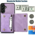 thumbnail image 4 of for Samsung Galaxy A14 Crossbody Wallet Case for Women, Bling Glitter PU Leather Phone Case with RFID Blocking Card Holder Cover for Samsung Galaxy A14 4G/ 5G SZ Purple, 4 of 16