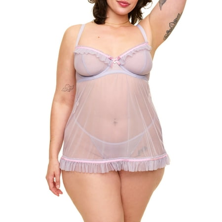 Adore Me Tayla Unlined Babydoll Women's Lingerie Plus and Regular Sizes