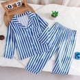 thumbnail image 2 of Zanarzt Kids Valentines Pajamas Girls Pajamas Silk PJS Set Satin Sleepwear Long Sleeve Jammies for Kids Button Down Nightwear Loungewear Blue,3-4 Years, 2 of 9