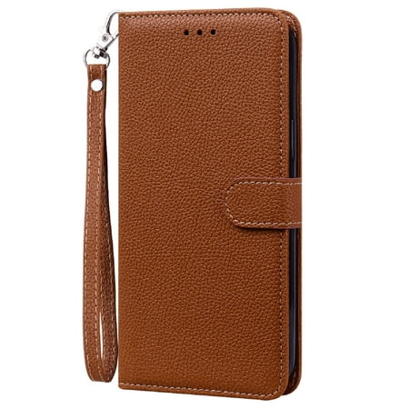 for Motorola Moto G31 / G41 Wallet Case, Premium PU Leather Magnetic Flip Phone Cover with Wrist Strap Kickstand Card Slots Case for Motorola Moto G31 / G41 6.4 Inch,Brown
