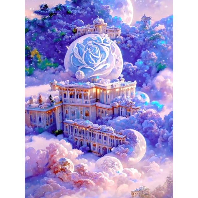 5D DIY Fantasía Nube Manor Kit 30x40cm