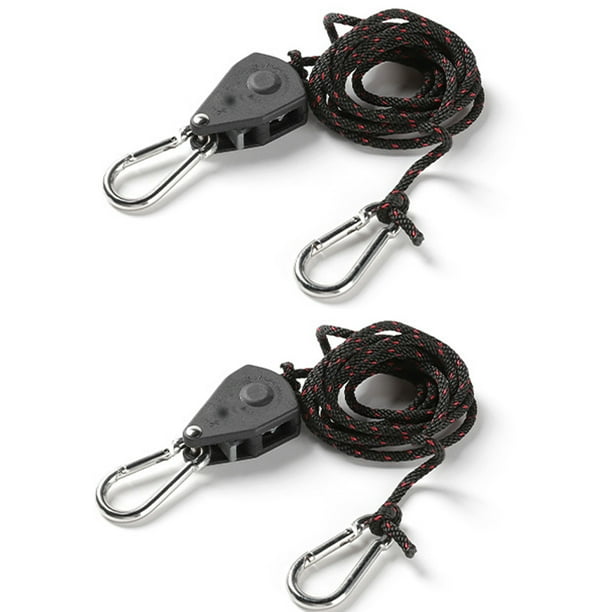 Rope Tie Downs, Straps Heavy Duty Adjustable Pulley Rope Clip Hanger