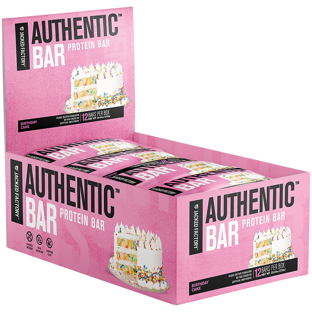 Authentic Protein Bar  Birthday Cake (12 Bars)