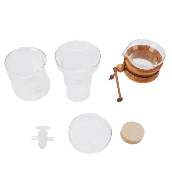 BIMZUC 400 ml Clear Glass Cold Brew Drip Coffee Maker – Adjustable Flow, Dual‑Layer Borosilicate, Low‑Acid, Easy‑Use Filter