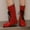 Red, variant on Bnwani Women Boots Footwear New Winter Fashion Toe Flat Mid-Calf Versatile Casual Boot Black Size 5.5