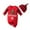 Red, variant on XDZJLR Baby Christmas Pajamas Newborn Infant Xmas Long Sleeve Jumpsuit With Hat Xmas Clothes Romper Red 0-3 Months