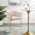 thumbnail image 3 of Modway Savour Tufted Counter Stool in Pink, 3 of 6