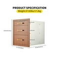 thumbnail image 4 of EDTara Outdoor Kitchen Triple Drawer Set, 17" w Flush Mount Bbq Storage With Stainless Steel Handle for Bbq Island, 4 of 6