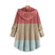 thumbnail image 4 of Puntoco, blusas de felpa con botones para mujer, cárdigan suelto con capucha, chaqueta de abrigo de retazos de Color sólido, liquidación Puntoco Puntoco-4337, 4 of 5