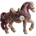 thumbnail image 1 of 2026 Chinese Zodiac Horse Christmas Tree Ornament, 2D Acrylic Equestrian Racing Rider Gift with Rhinestones for Women & Girls, 3.15 Inch, 1 of 8
