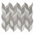 thumbnail image 2 of Mirage 10x12 Warm Beige White Marble Mosaic Leaf Wall and Floor Tile (4.07 sq ft/case) - 5 Pack, 2 of 5