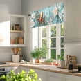 thumbnail image 3 of Ocean Octopus Valances for Windows, 54 x 18in, Undersea Starfish Seashell Coral Vintage Rod Pocket Kitchen Valance Curtain Light Filtering Window Treatments for Living Room Bedroom, 1 Panel, 3 of 7