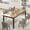 Black, variant on Bingirl 70.8inch Industrial Dining Table for 6 Wooden Long Dinner Table with Mortise Tenon Design Kitchen Table with Sturdy Metal Legs for Dining Room Home Office Living Room Black