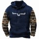 thumbnail image 1 of Sudadera con capucha y estampado tribal étnico vintage para hombre, jersey de manga larga, informal, ligero, ropa de abrigo cálida, 1 of 4