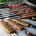 thumbnail image 3 of 23-Inch Long Flat Bbq Skewers Wide Stainless Steel Bbq Skewer 8 Piece Koobideh Skewers Kabab Press Mold Reusable Kabab Machine (35cm 1pcs), 3 of 7