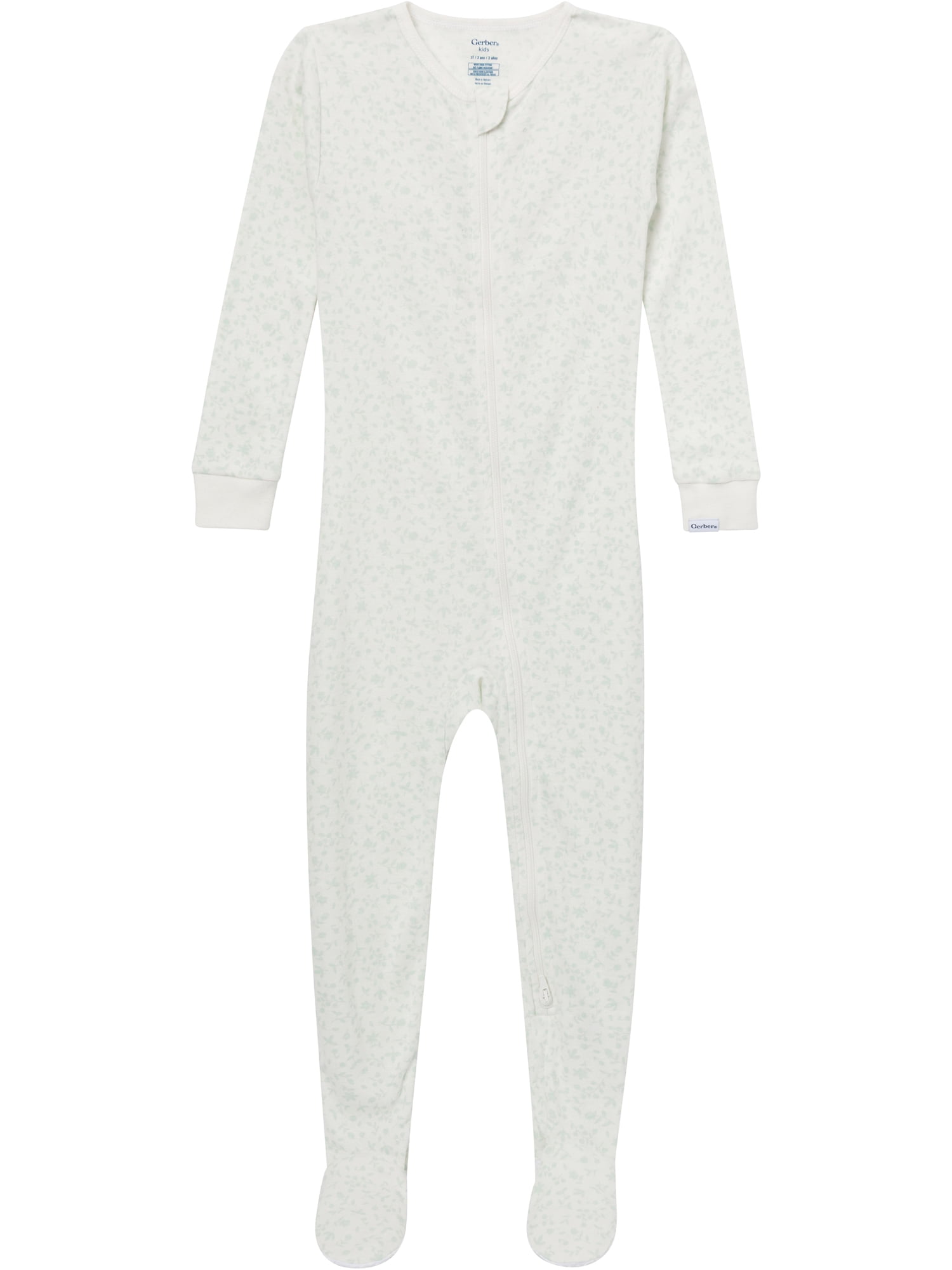 Gerber Baby and Toddler Neutral 2-Way Zipper Footed Unionsuits, 4-Pack, 0/3 Months - 5T