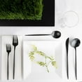 thumbnail image 6 of PLASTICPRO 80pc Disposable Black Plastic Silverware Set with Spoons, Knives, Forks, and Teaspoons, Service for 16, 6 of 6