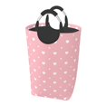 thumbnail image 1 of DouZhe 50L Rectangular Laundry Basket, Pink Heart Background Prints Waterproof Foldable Laundry Hamper with Aluminum Handles, 1 of 6