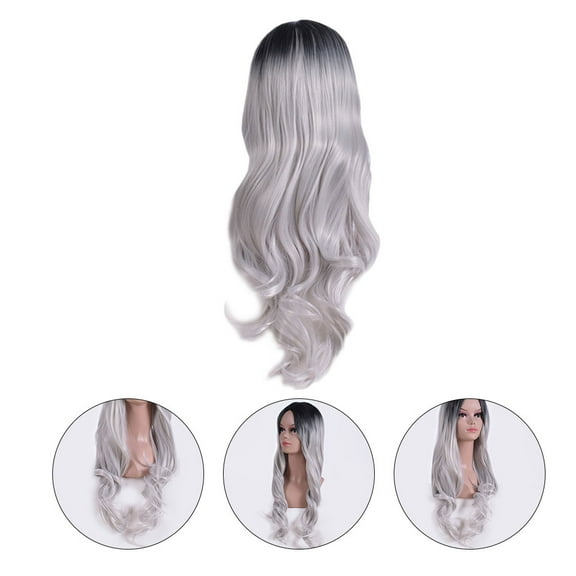 FRCOLOR  Woman's Wig Gradient Hair Ornament Pet Embroidered Eye Mask Miss