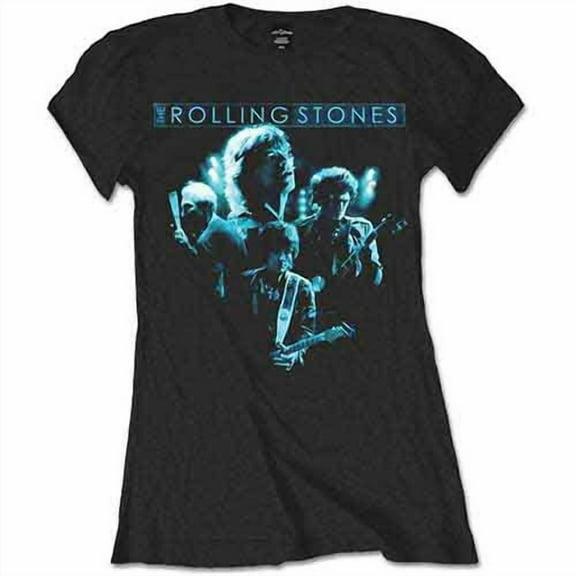 The Rolling Stones Ladies T-Shirt: Band Glow (Large)
