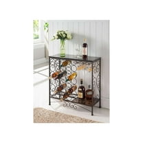 Room Designs Wine Rack Bronze; Marble Transitional Rectangle