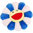 thumbnail image 1 of Almohada de felpa con forma de flor, almohada de girasol, suave y cómoda, cojín con forma de girasol sonriente, azul y blanco, para decoración del hogar, dormitorio, tienda, comedor, 16,5", 1 of 2