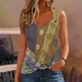 thumbnail image 2 of Womens Vintage Ethnic Style Western Tank Tops 2024 Summer Cami Shirts V Neck Sleeveless Casual Loose Blouses Vest, 2 of 3