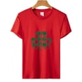 thumbnail image 4 of QIPOPIQ T-Shirts à Manches Courtes pour Femmes à Col Rond T-Shirts de la Saint-Patrick Tunique Shamrock T-Shirt T-Shirt Vert T-Shirts de la Saint-Patrick Hauts T-Shirt T-Shirts de Fête T-Shirts Graphiques Aubaines, 4 of 4