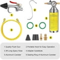 thumbnail image 3 of Juiluna AC Flush Kit, Car Air Conditioner System Clean Canister Flushing Tool Set Air Conditioning Pipe Cleaning Bottle for Auto R12 R22 R134A R404 R410A with 220PSI Gauge, Air Plug Fittings and Hose, 3 of 8