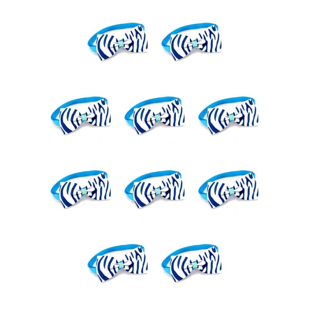 Greeniant Collares para perros Corbatas de lazo Decoraciones para mascotas Suministros Push-pull Cachorro azul blanco Type1 NO1
