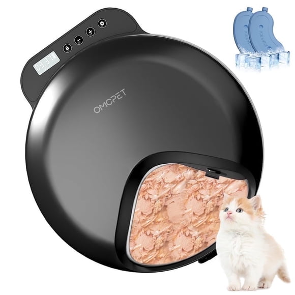 REDSASA Comedero automático para gatos, programable durante 48 horas, capacidad de 237 ml, seguro y fácil de limpiar, comedero automático para gatos, gatitos y perros pequeños.