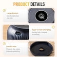 thumbnail image 4 of Household Electric Garlic Crusher, Electric Garlic Chopper, Usb Rechargeable Chopper With Stainless Steel Blades, One-Touch Mini Kitchen Helper, Easy To Clean, For Vegetables, 4 of 9
