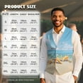 thumbnail image 7 of Yuyamidu Starfish Mens V Neck Suit Vest for Wedding Prom Tuxedo Dress with Adjustable Back Strap Beach Casual Waistcoat for Men Size 3XL, 7 of 7