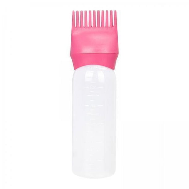 Botella de peine de 2x120ml con peine de tinte para el cabello de escala graduada para tienda 2 piezas